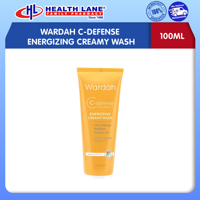 WARDAH C-DEFENSE ENERGIZING CREAMY WASH (100ML)